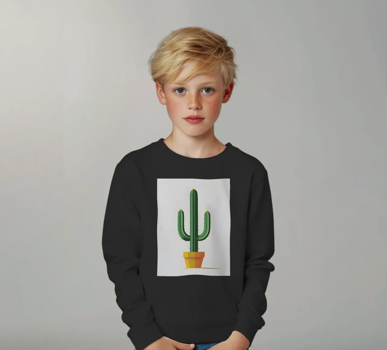 cactus a barile semplice felpa bambino da botanical shop