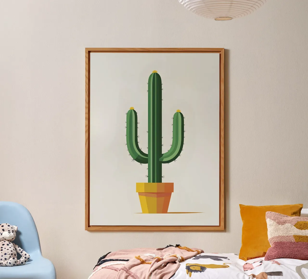 cactus a barile semplice alluminio dibond da botanical shop