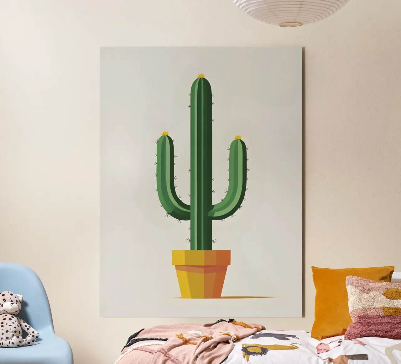 cactus a barile semplice alluminio dibond da botanical shop