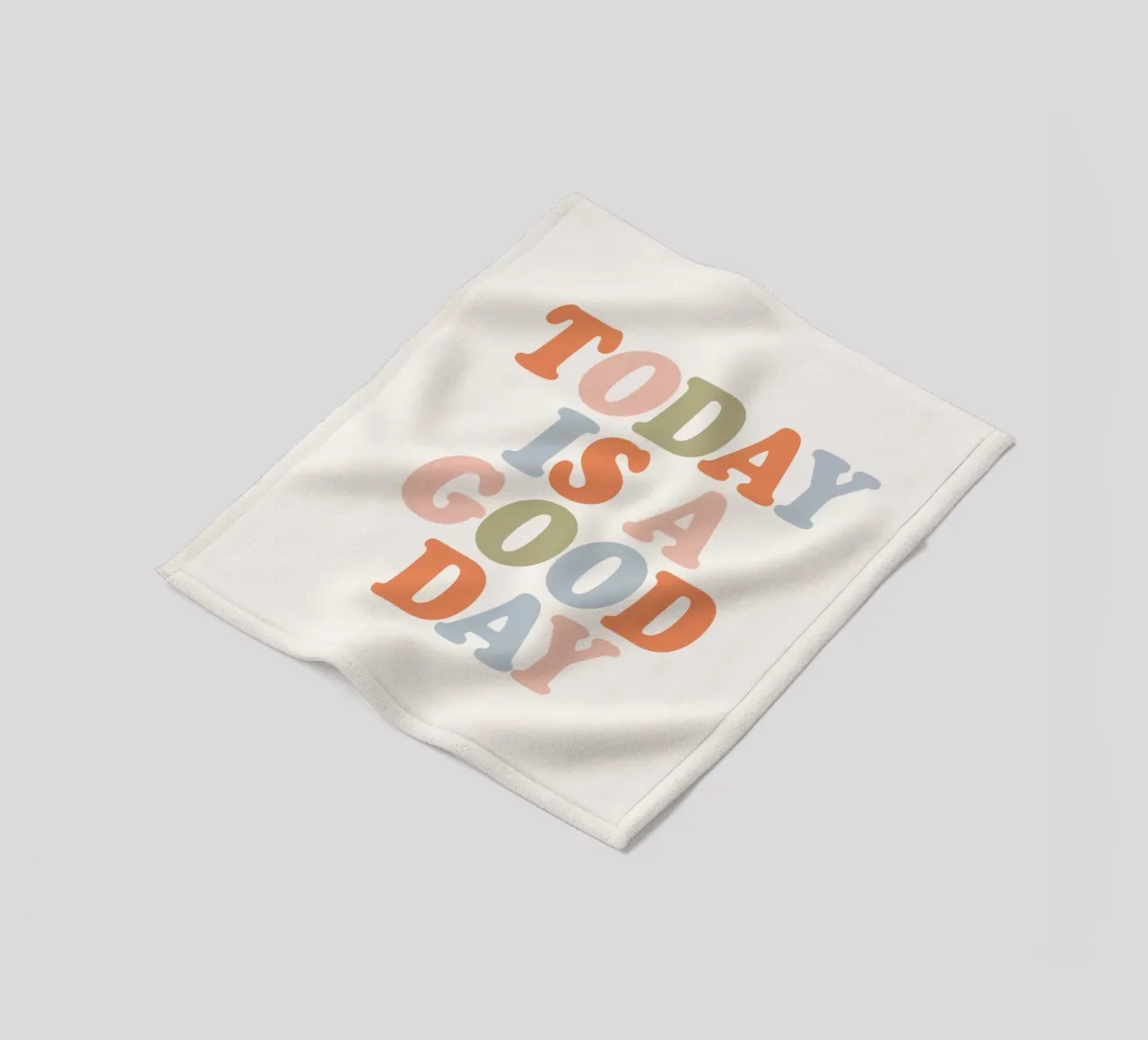 Today is a Good Day Typografie Design plaid polaire de THE MOTIVATED TYPE