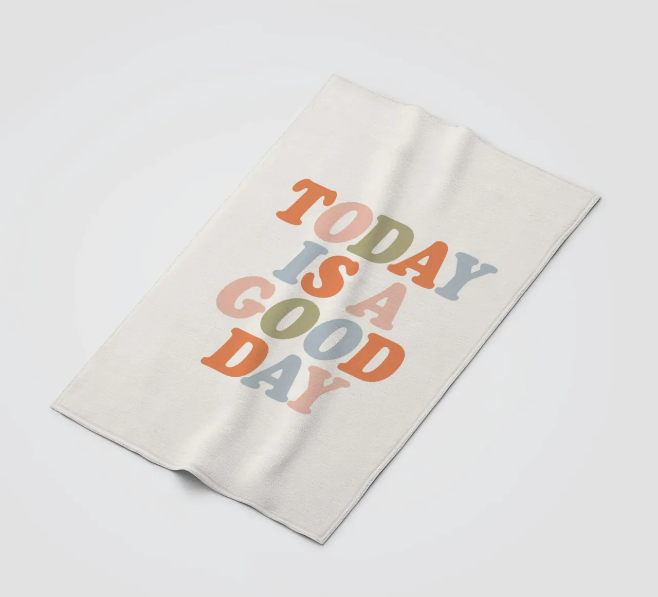 Today is a Good Day Typografie Design plaid polaire de THE MOTIVATED TYPE