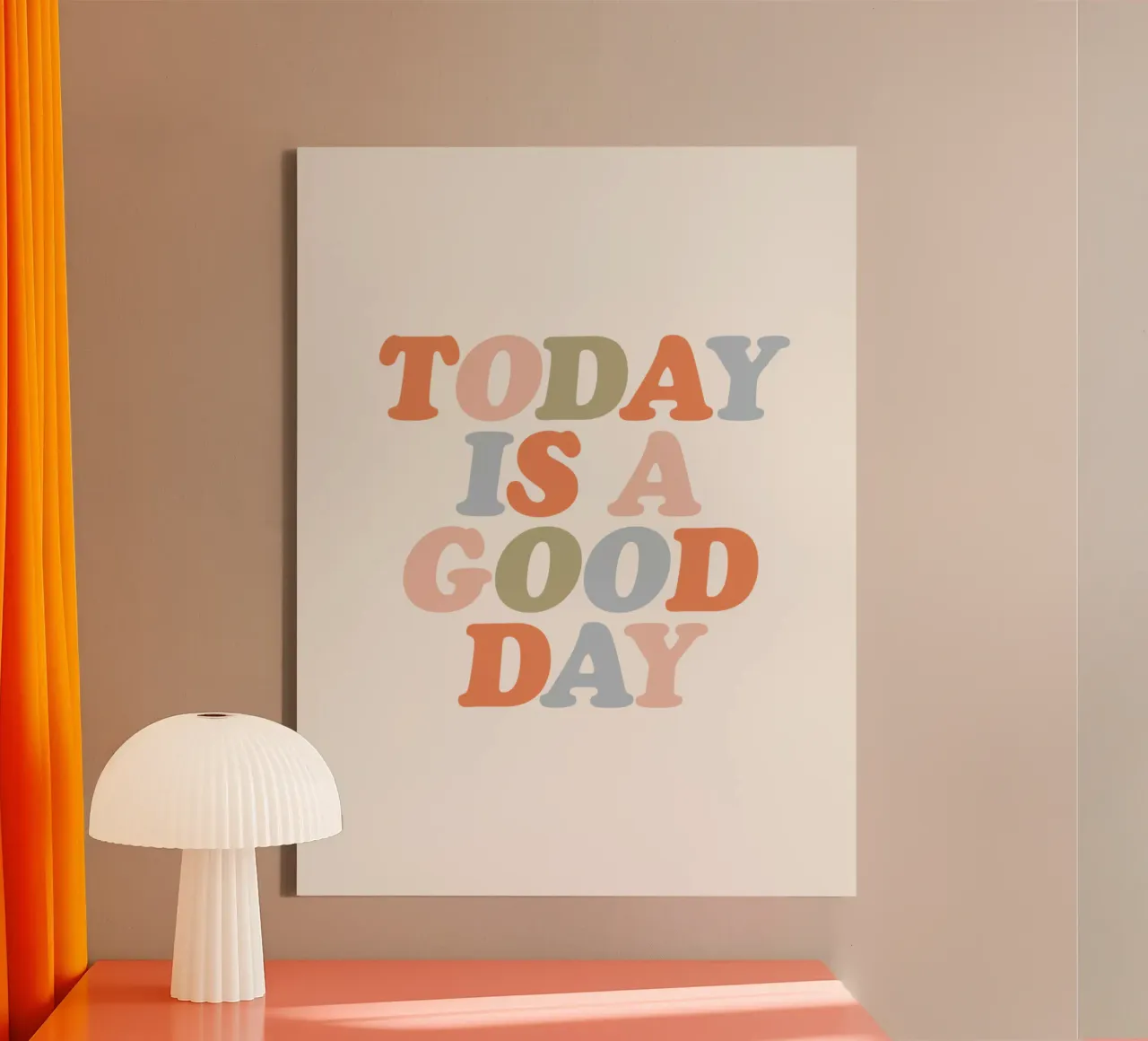 Today is a Good Day Typografie Design canvas by THE MOTIVATED TYPE