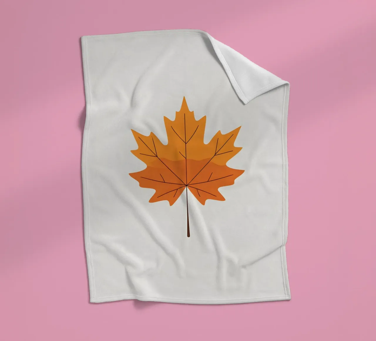 maple leaf fleece blanket by botanical shop