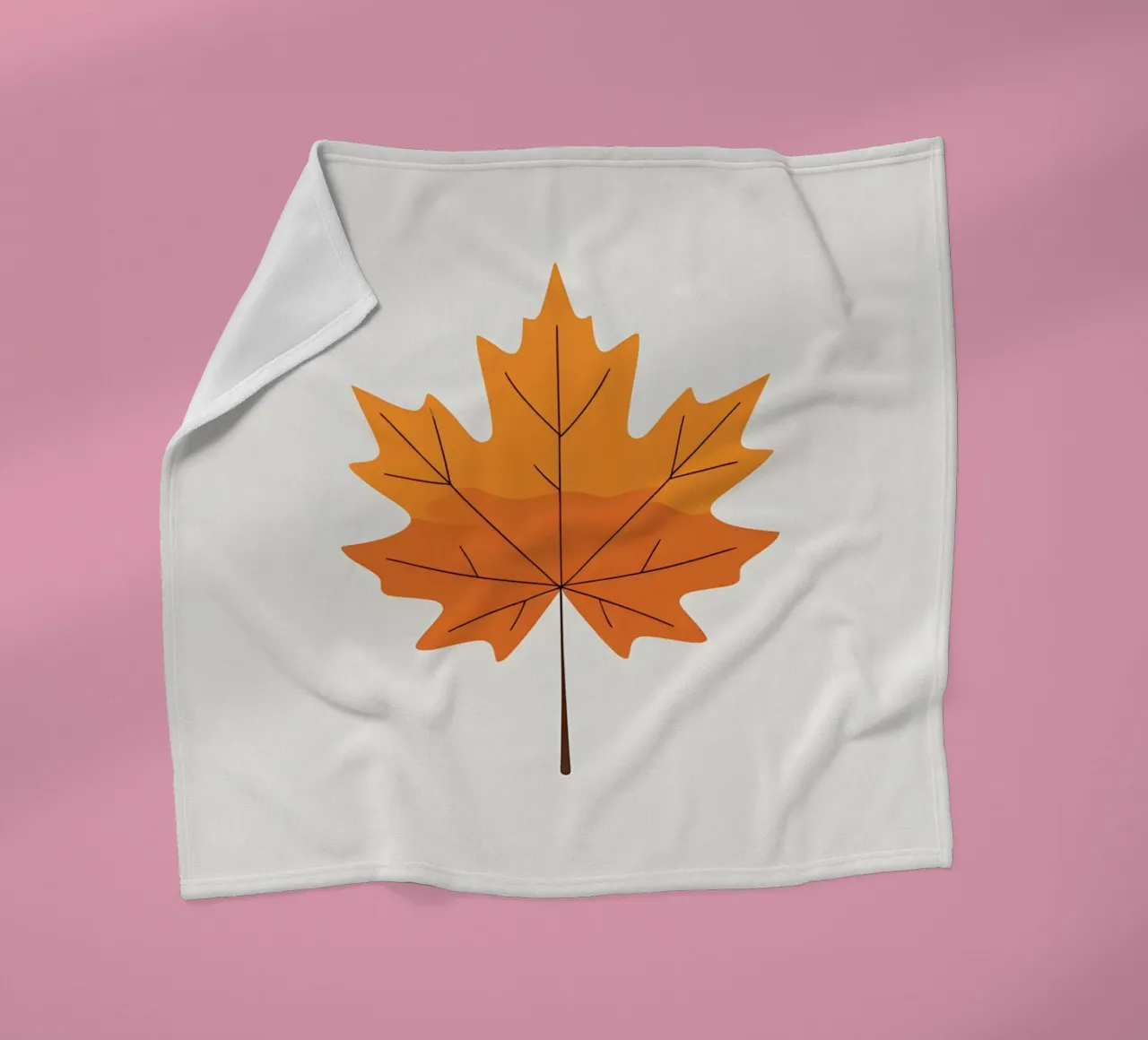 maple leaf fleece blanket by botanical shop