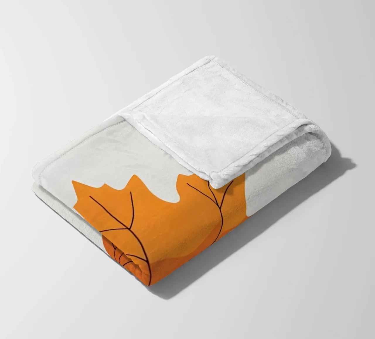 maple leaf fleece blanket by botanical shop