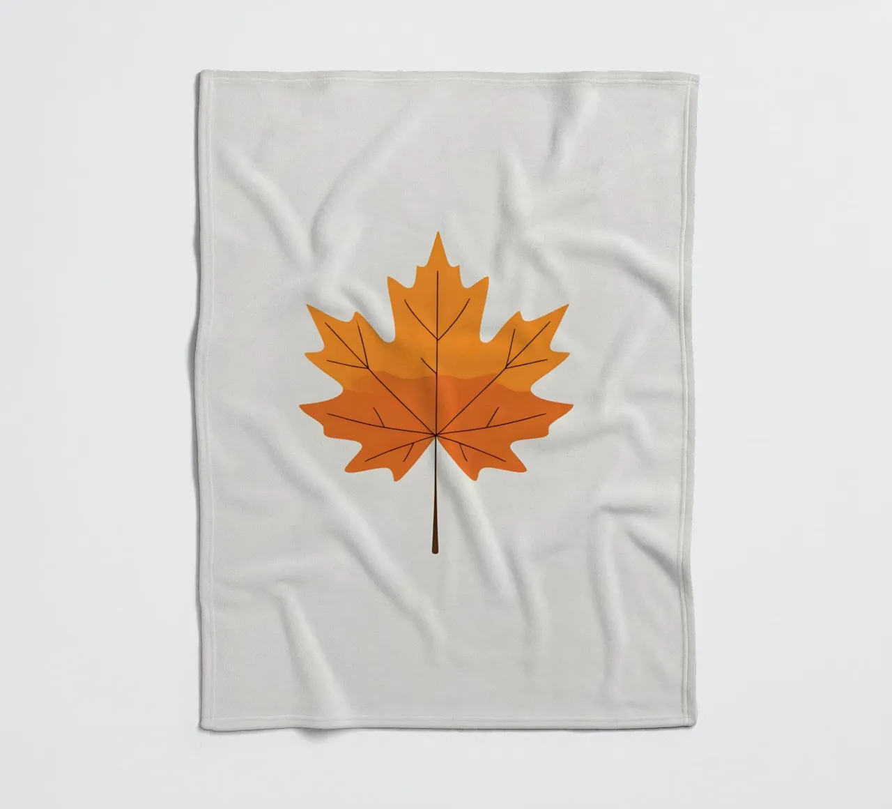 maple leaf fleece blanket by botanical shop