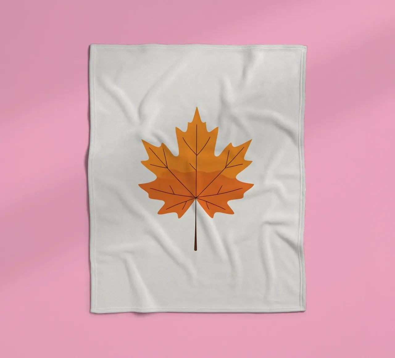 maple leaf fleece blanket by botanical shop