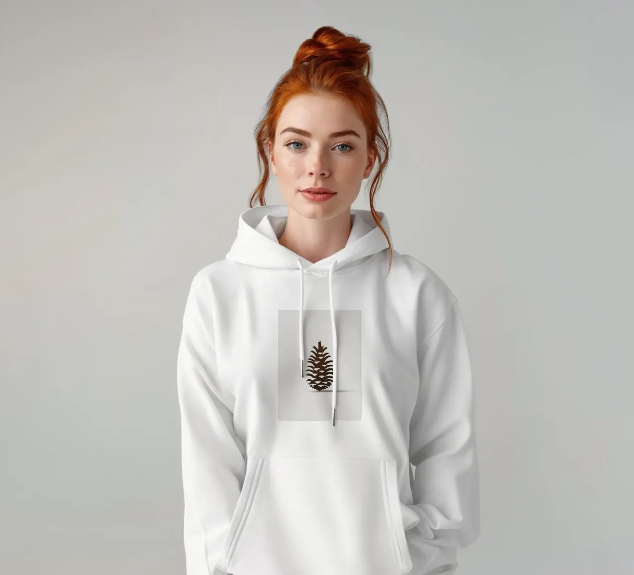 pine cone felpa con cappuccio da botanical shop