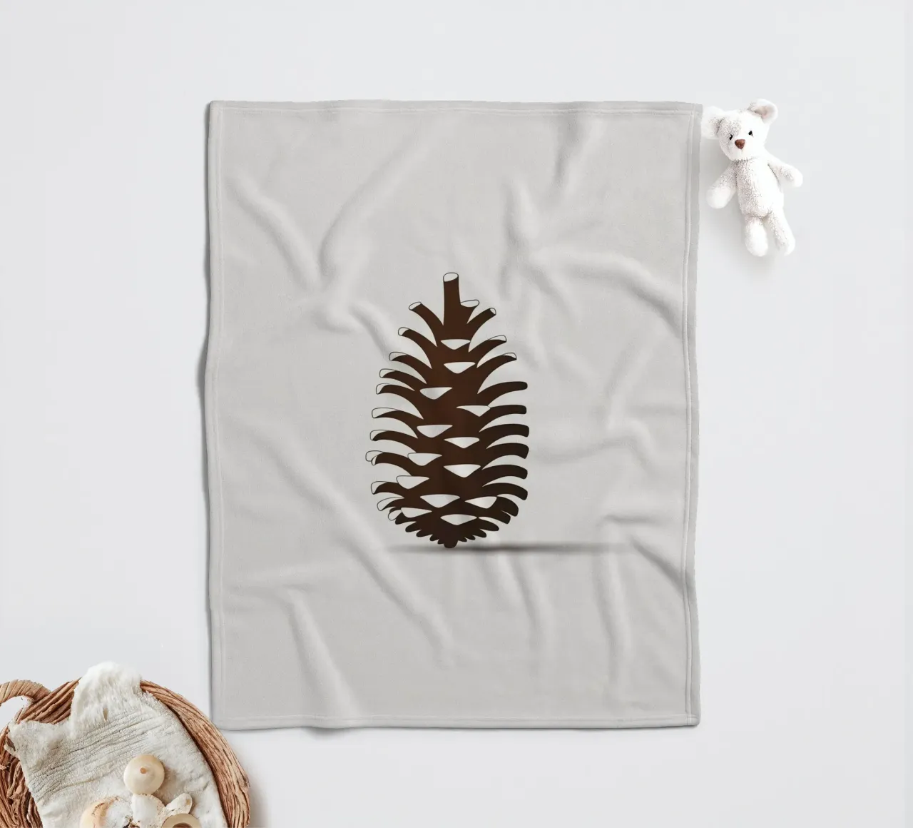 Tannenzapfen Fleecedecke von botanical shop