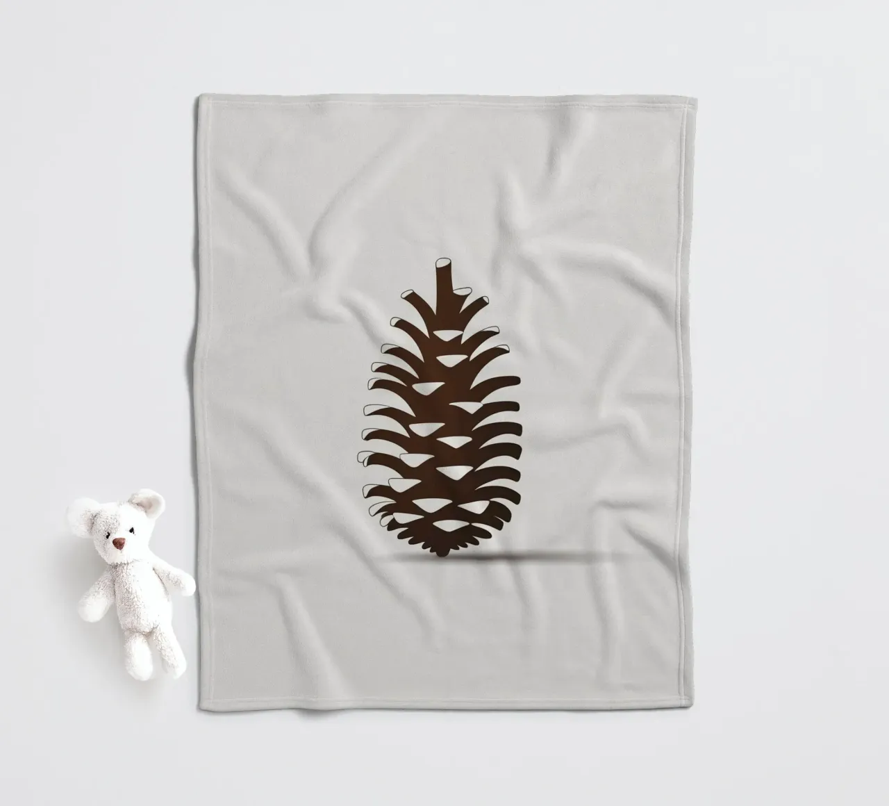 Tannenzapfen Fleecedecke von botanical shop