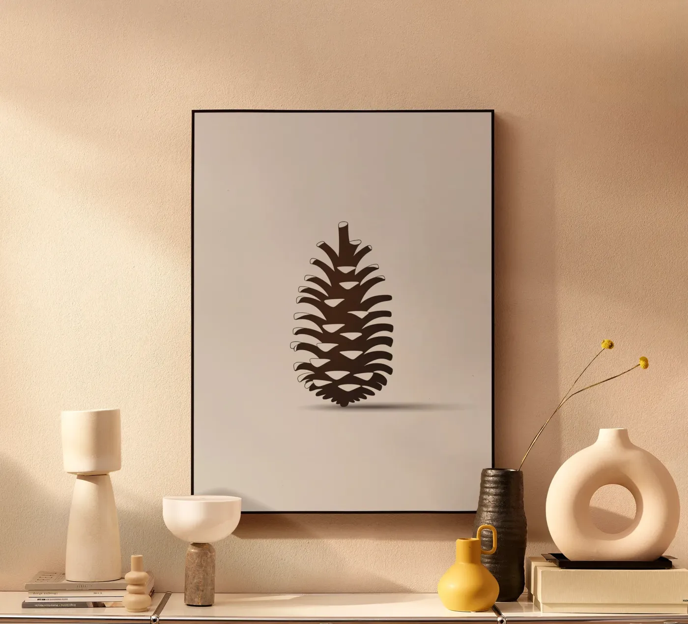 pine cone acryl van botanical shop