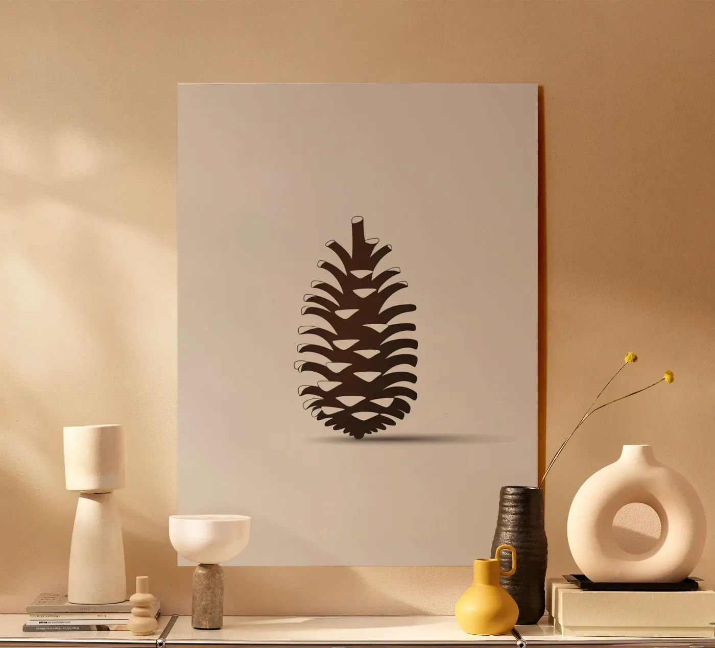 pine cone acryl van botanical shop
