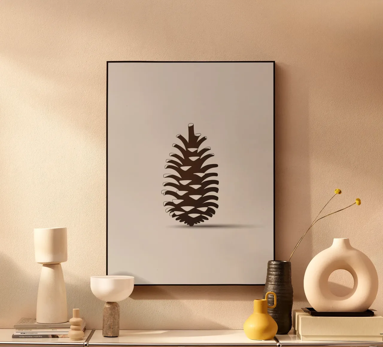pine cone alluminio dibond da botanical shop