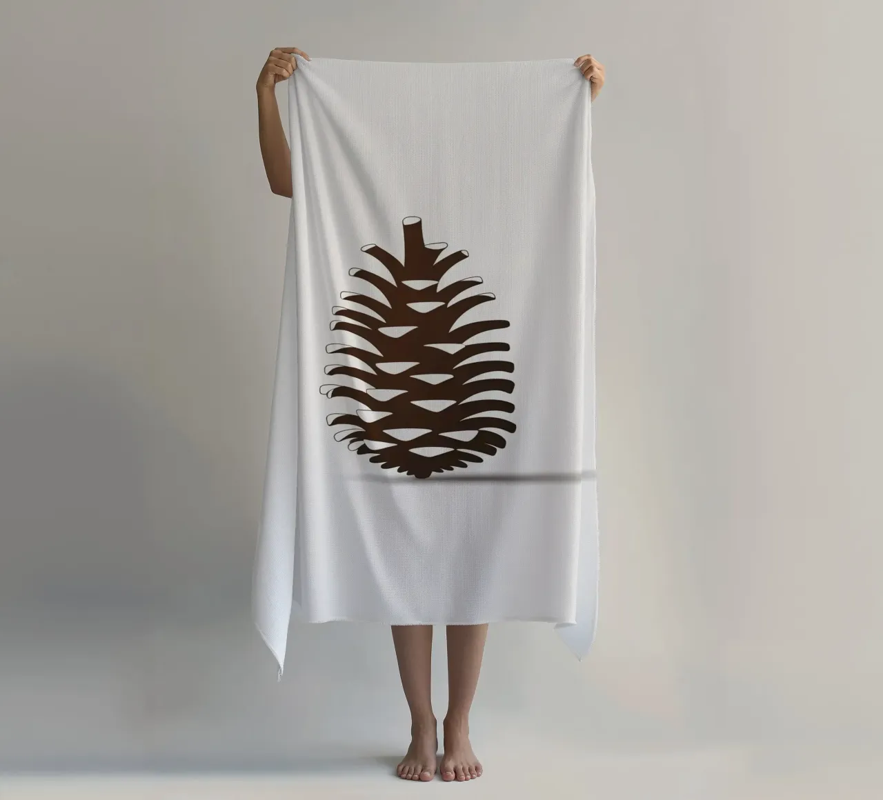 dennenappel strandhanddoek van botanical shop