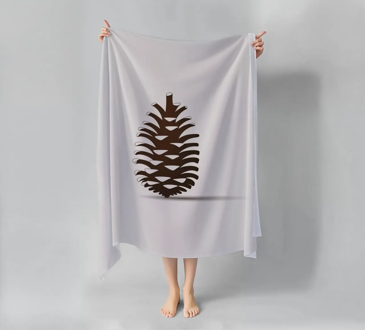 dennenappel strandhanddoek van botanical shop