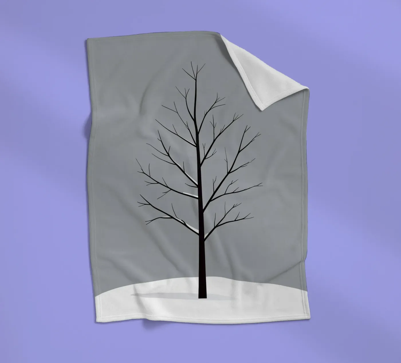 vettore ramo nudo coperta in pile da botanical shop