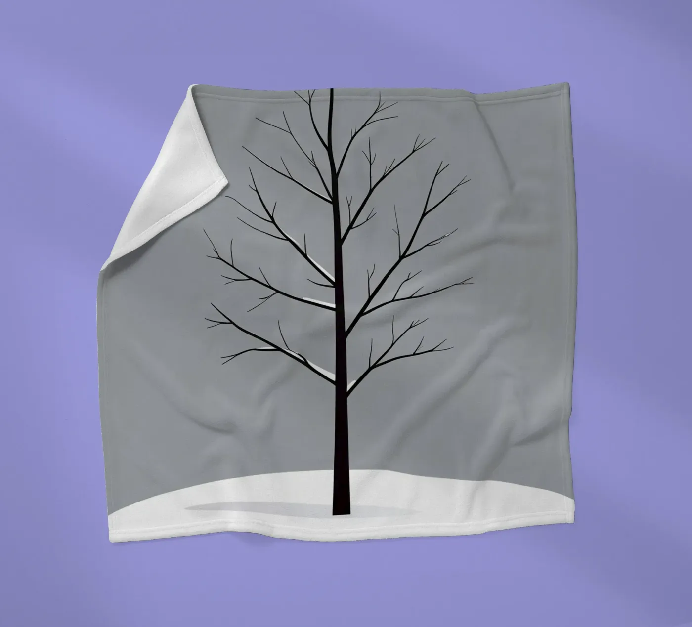 vettore ramo nudo coperta in pile da botanical shop