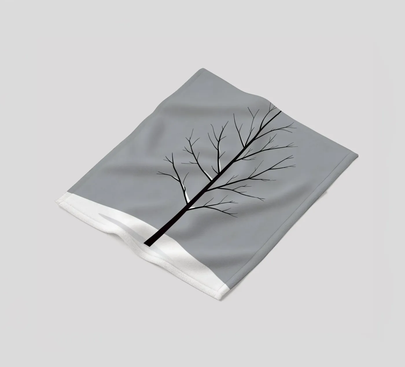 vettore ramo nudo coperta in pile da botanical shop