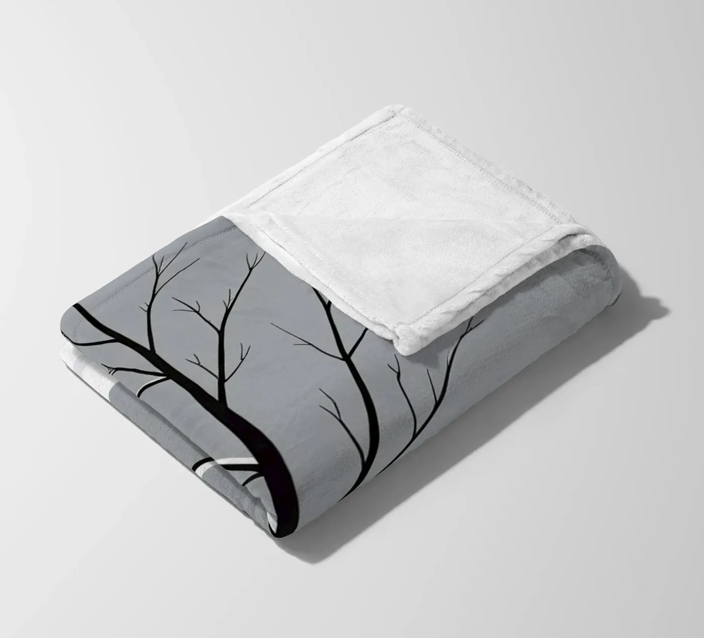 vettore ramo nudo coperta in pile da botanical shop