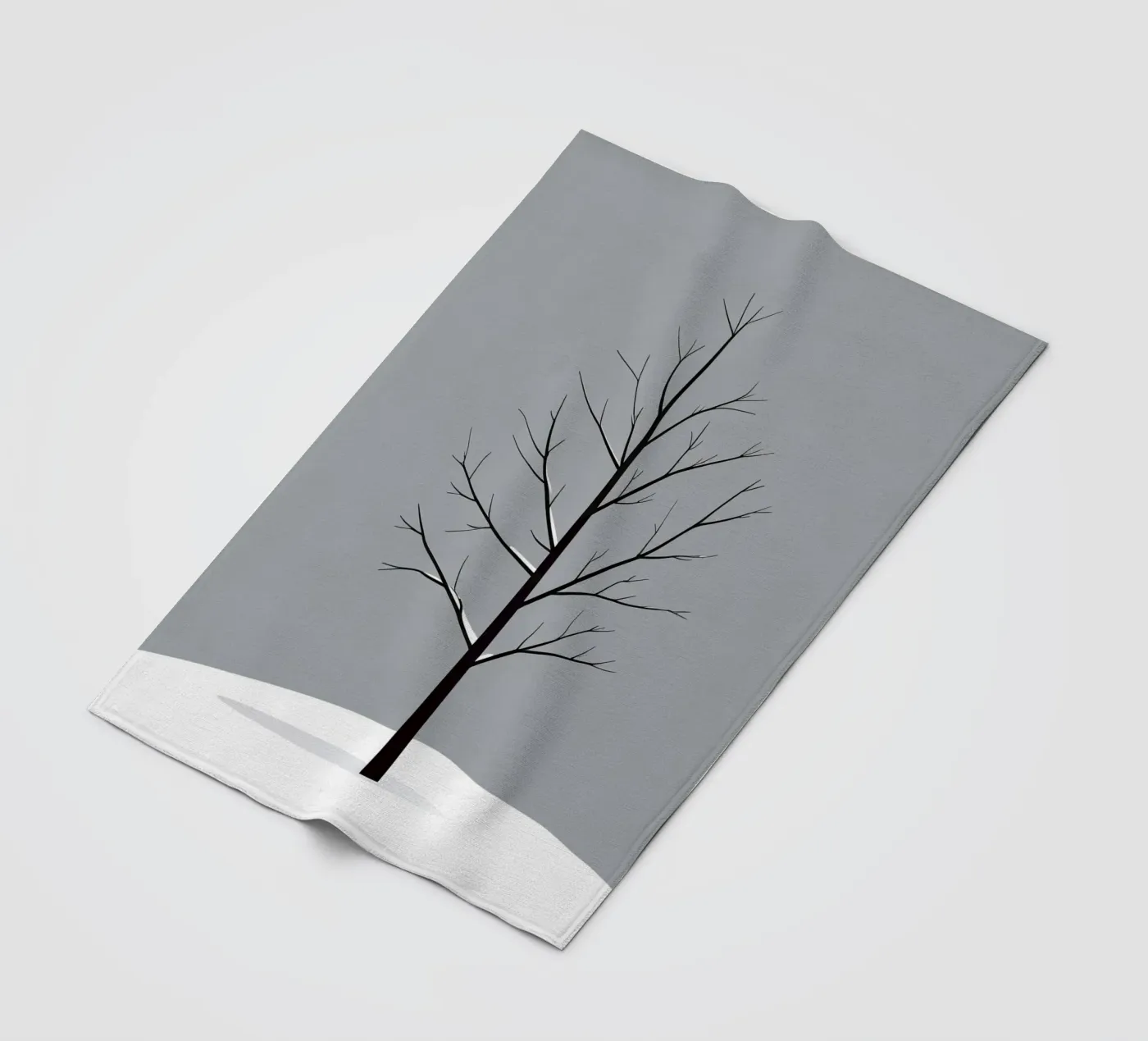 vettore ramo nudo coperta in pile da botanical shop