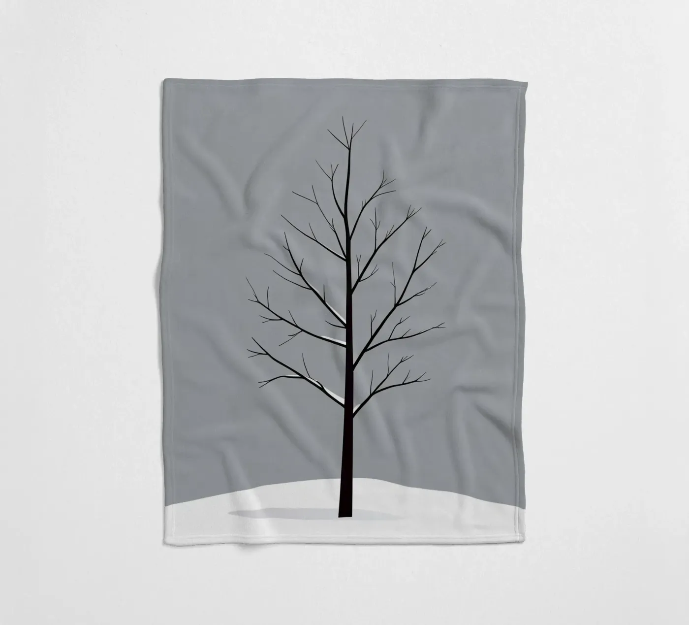 vettore ramo nudo coperta in pile da botanical shop