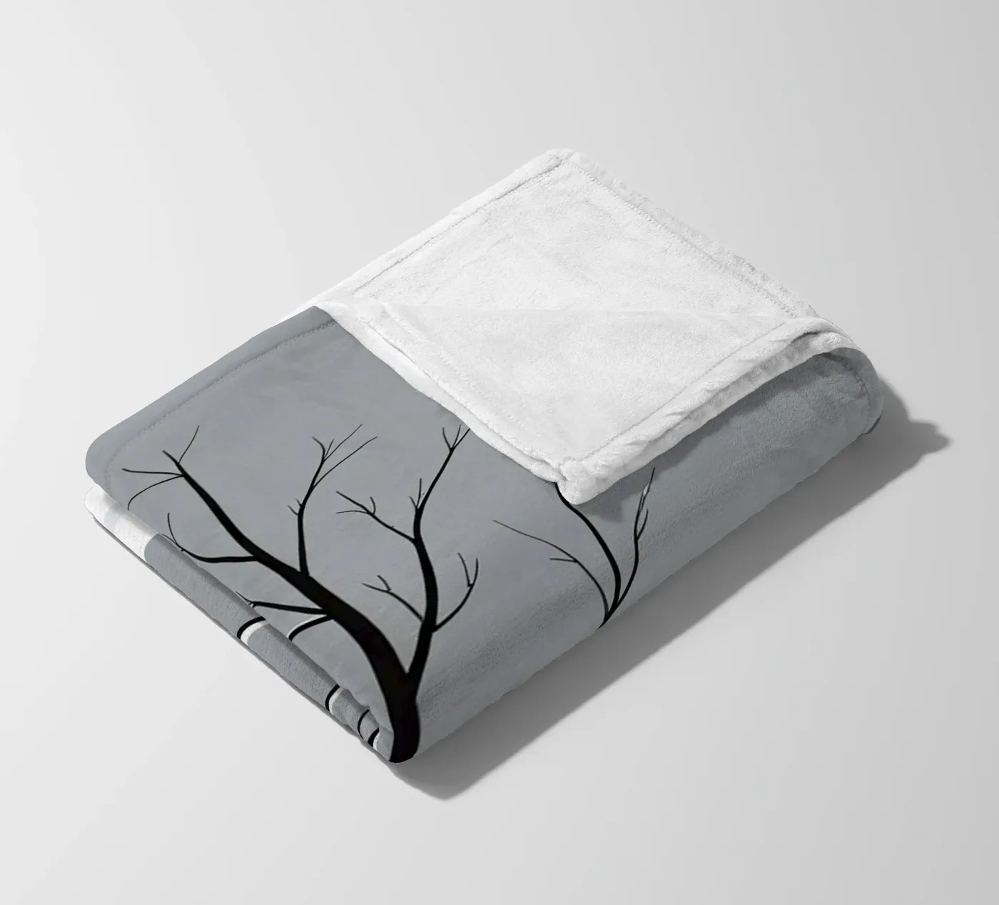 vettore ramo nudo coperta in pile da botanical shop