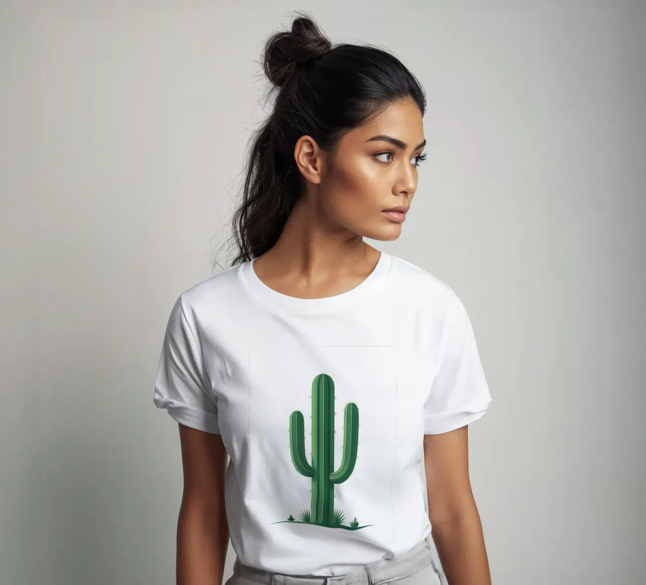 cactus a barile semplice t-shirt da botanical shop