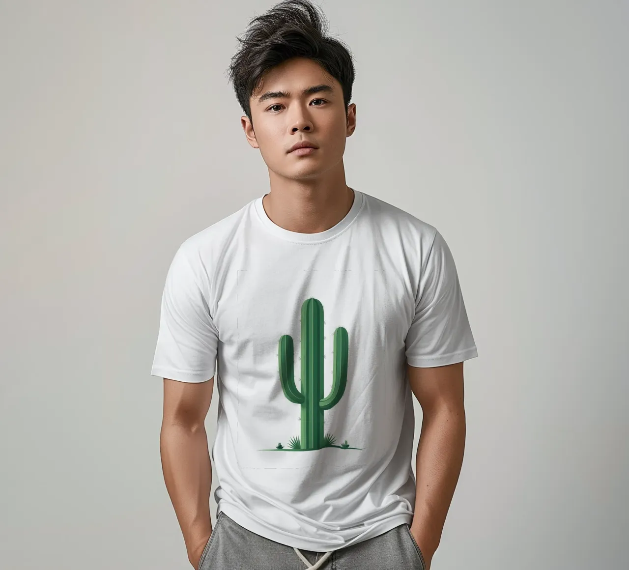 cactus a barile semplice t-shirt da botanical shop