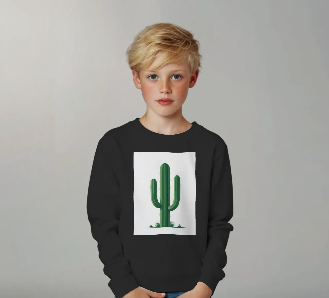 cactus a barile semplice felpa bambino da botanical shop