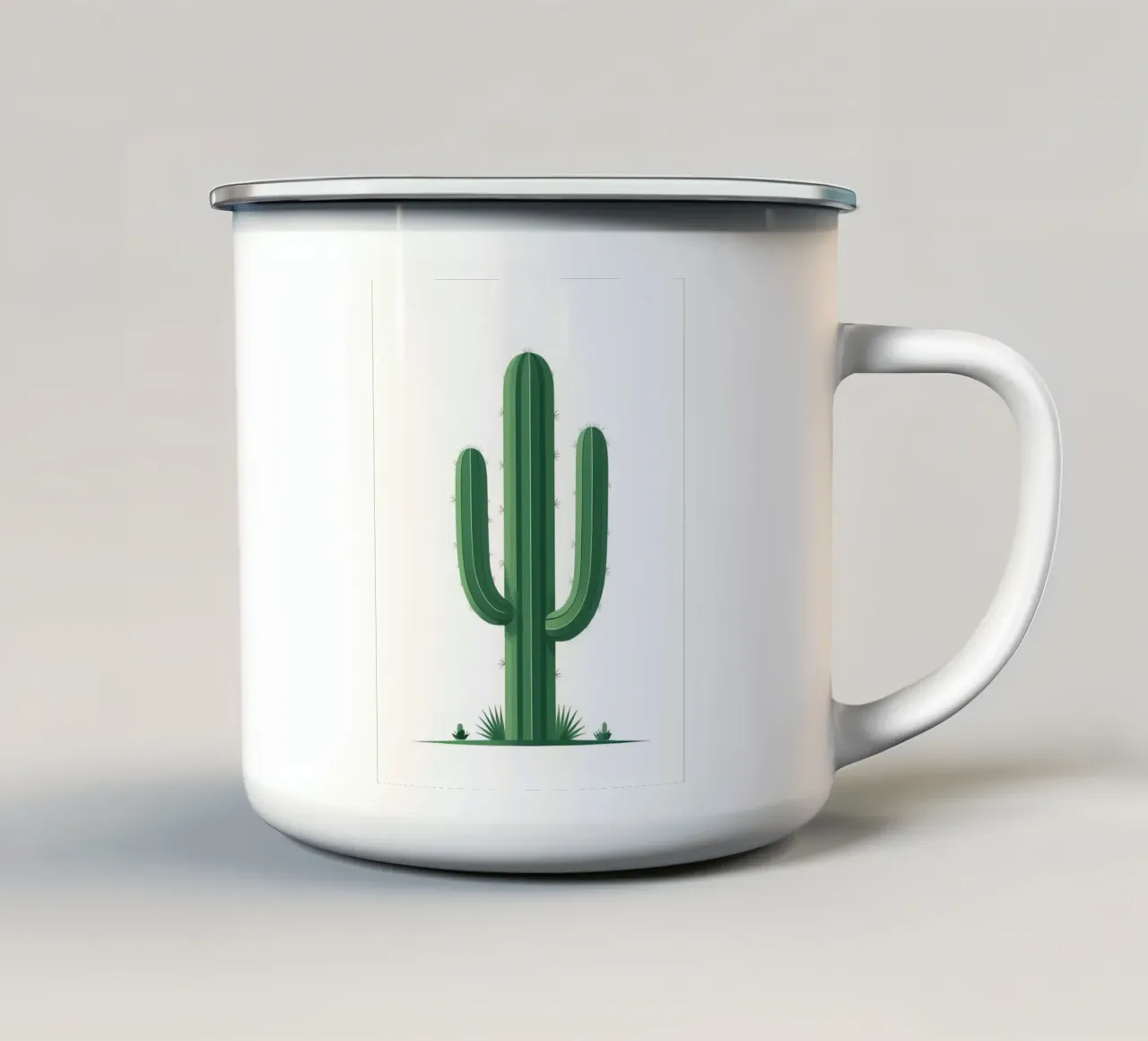cactus a barile semplice tazza in smalto da botanical shop