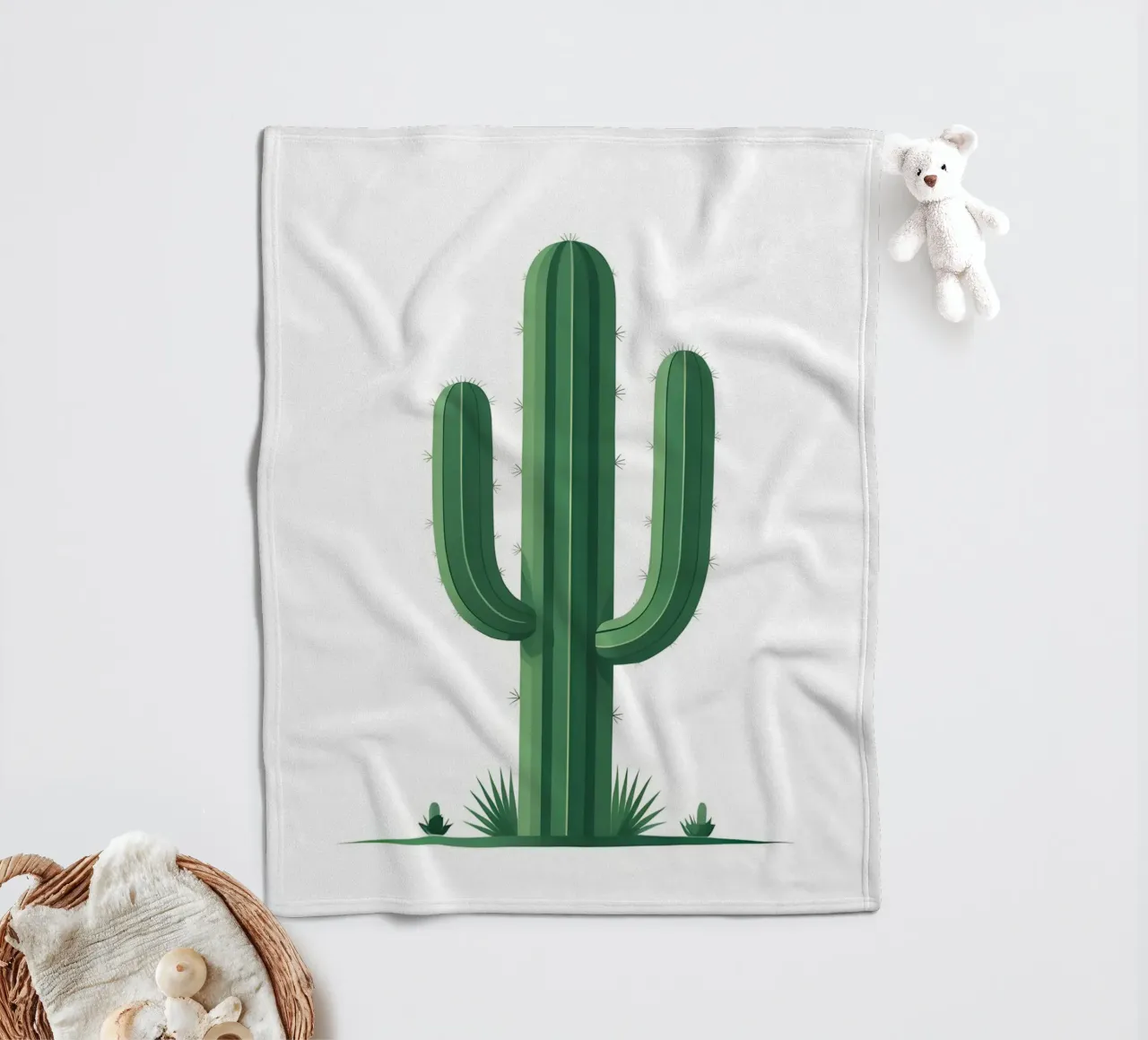 cactus a barile semplice coperta in pile da botanical shop