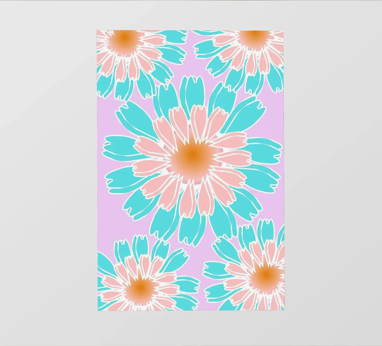 Abstract Hand-Drawn Daisy Pattern pellicola backlit da Gerarldking Mellisa