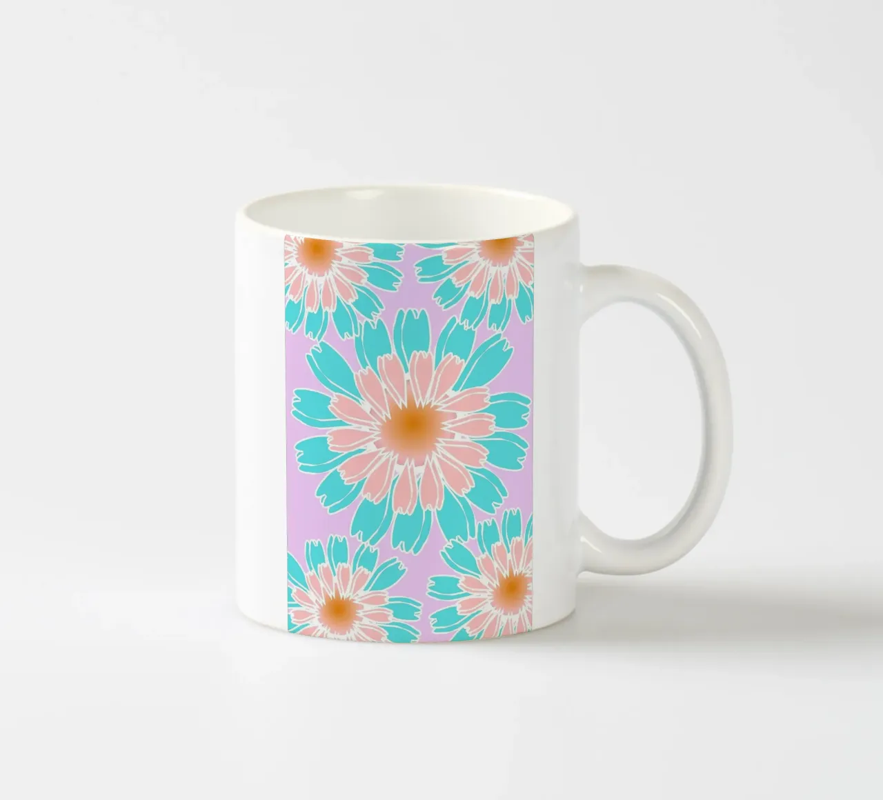 Abstract Hand-Drawn Daisy Pattern tazza in ceramica da Gerarldking Mellisa