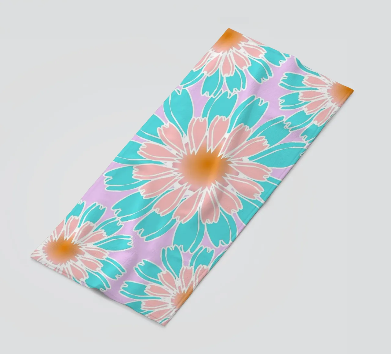 Abstract Hand-Drawn Daisy Pattern telo mare da Gerarldking Mellisa