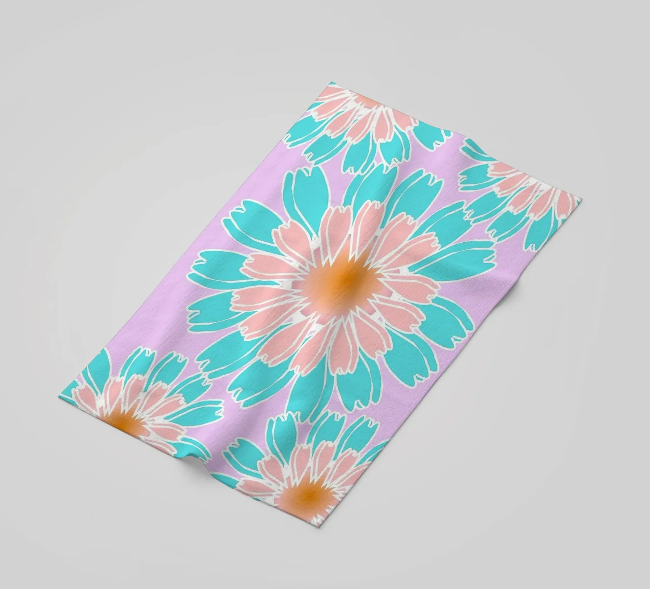 Abstract Hand-Drawn Daisy Pattern telo mare da Gerarldking Mellisa