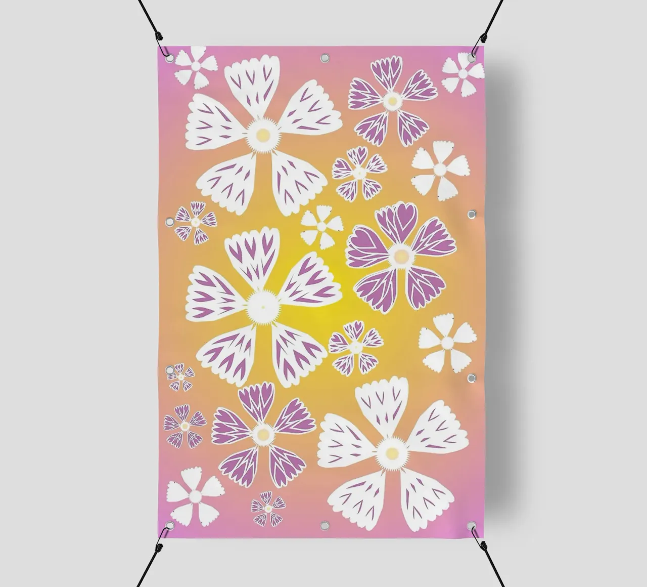 Abstract Pop Art Floral Pattern telo in pvc da Gerarldking Mellisa