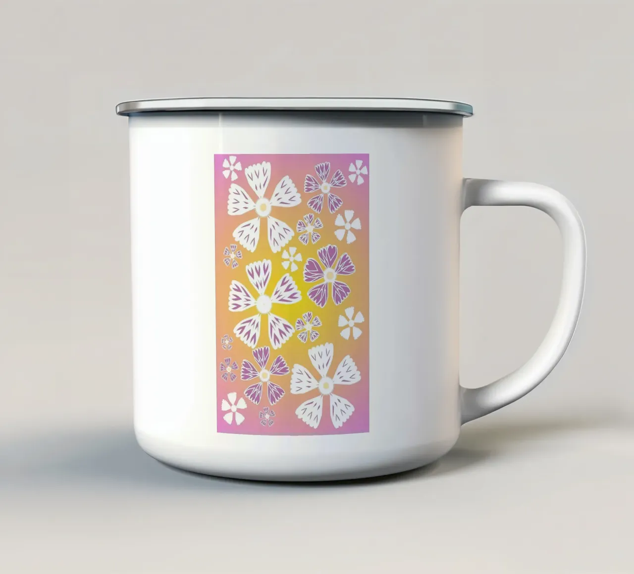 Abstract Pop Art Floral Pattern tazza in smalto da Gerarldking Mellisa