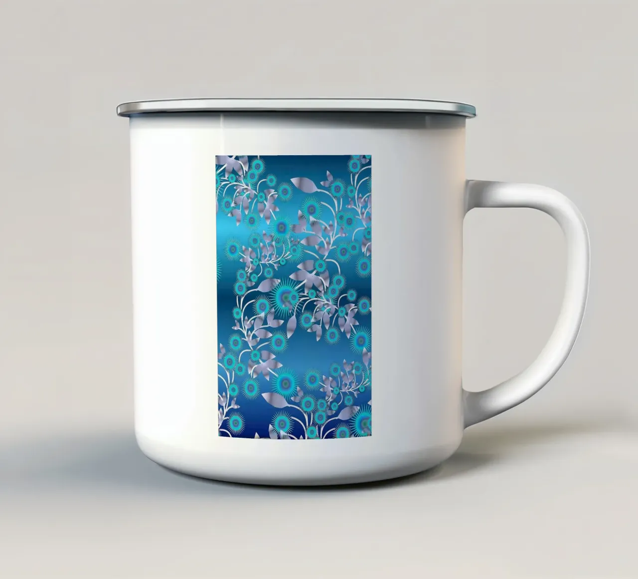 Ethereal Botanical Pattern tazza in smalto da Gerarldking Mellisa