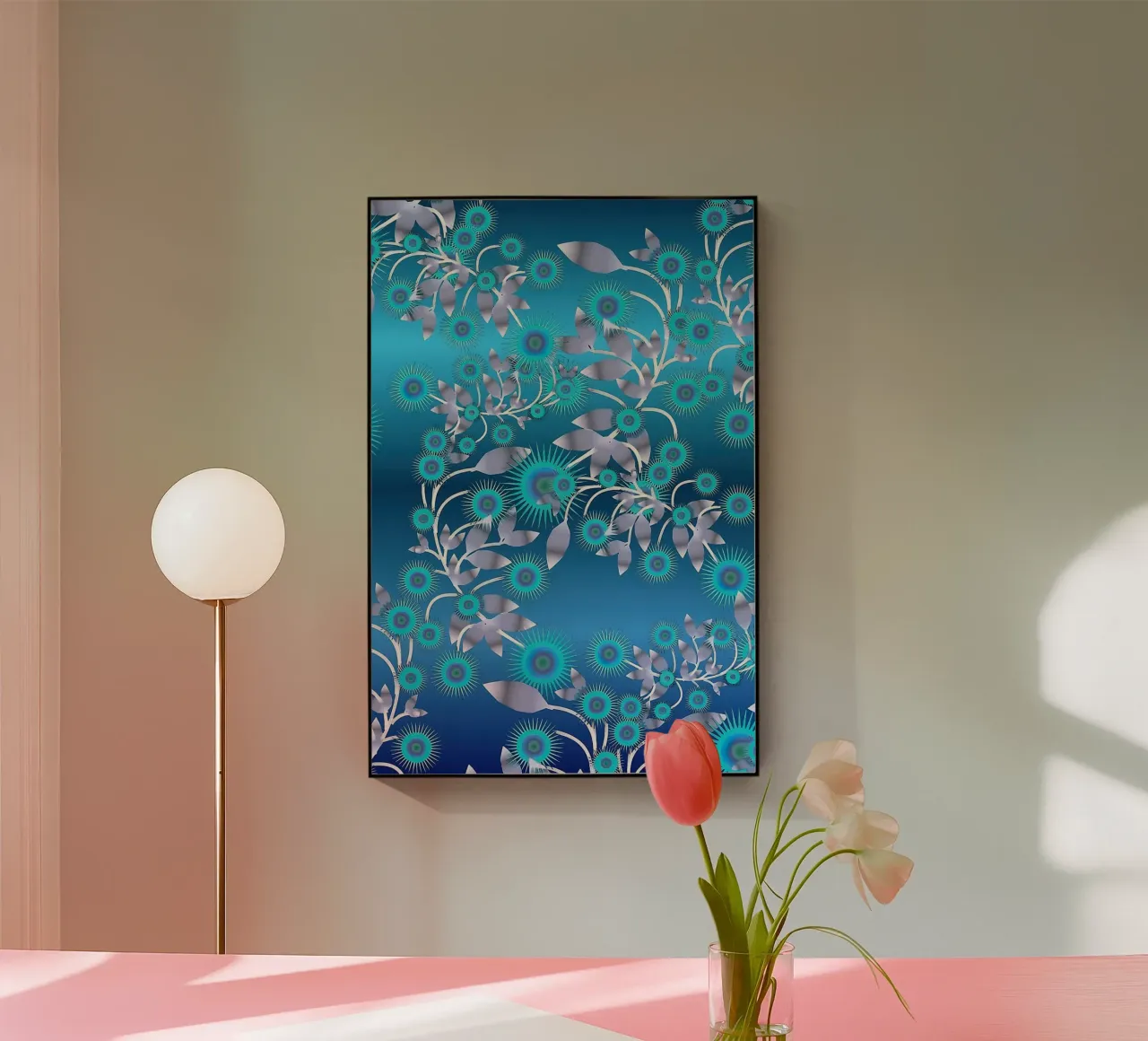 Ethereal Botanical Pattern acrylic glass by Gerarldking Mellisa