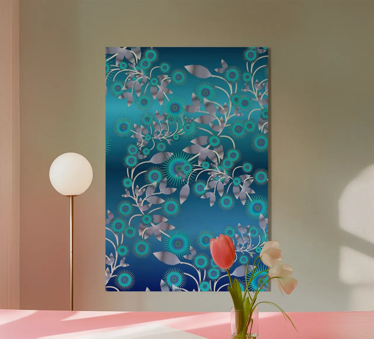 Ethereal Botanical Pattern acrylic glass by Gerarldking Mellisa