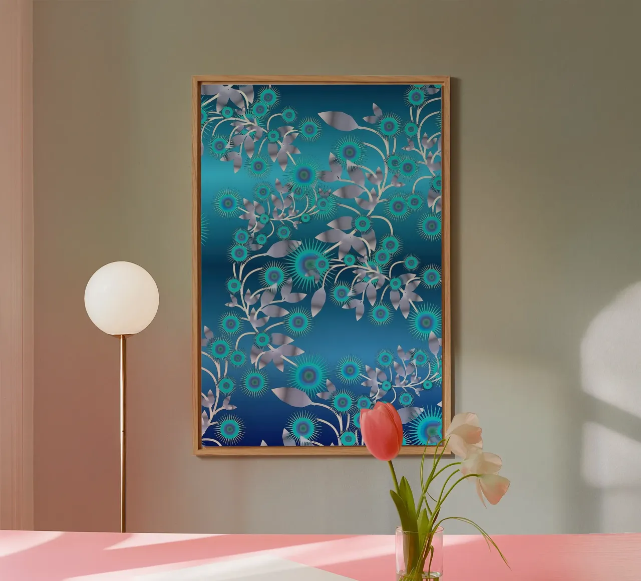 Ethereal Botanical Pattern alluminio dibond da Gerarldking Mellisa