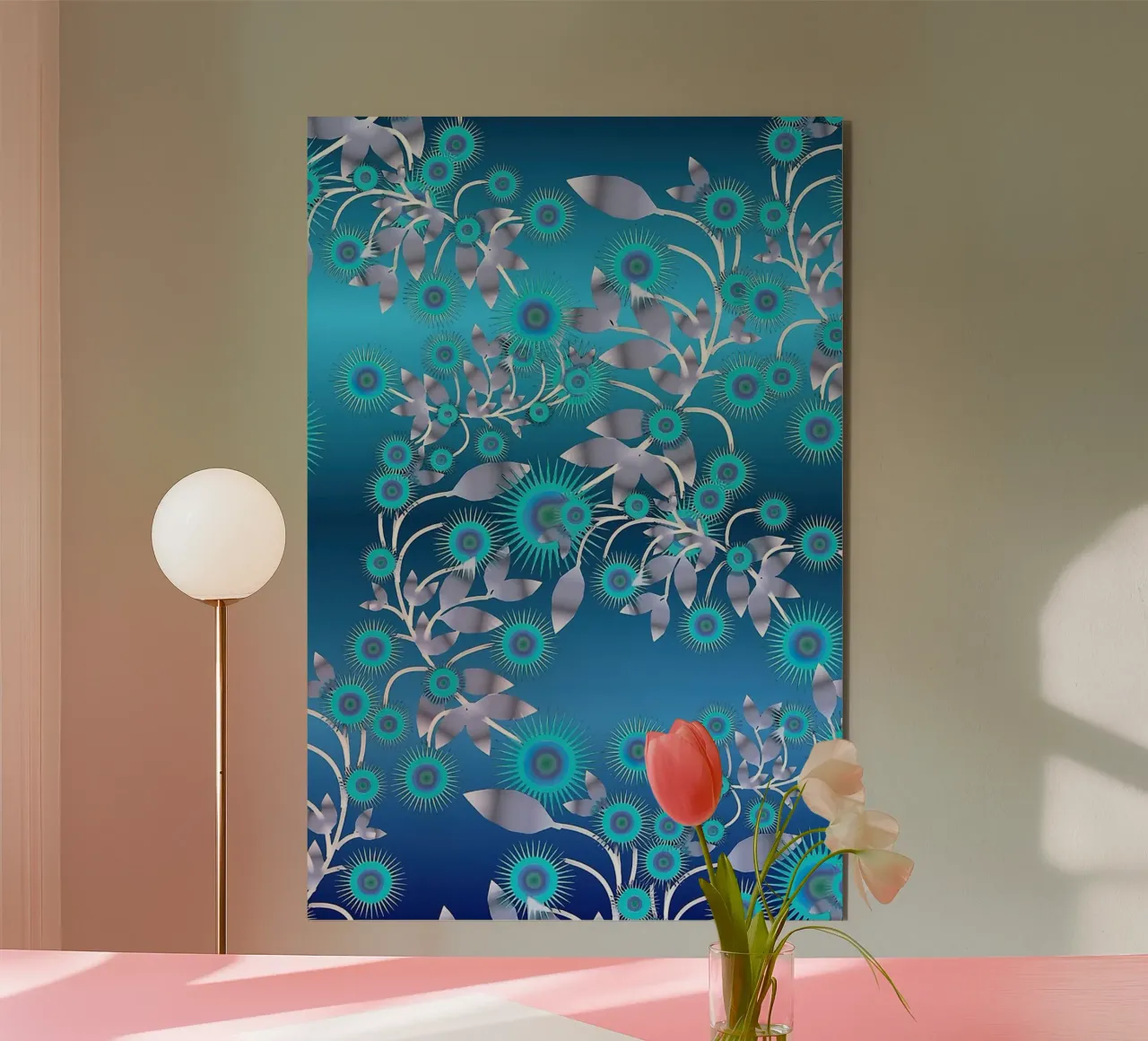 Ethereal Botanical Pattern alluminio dibond da Gerarldking Mellisa