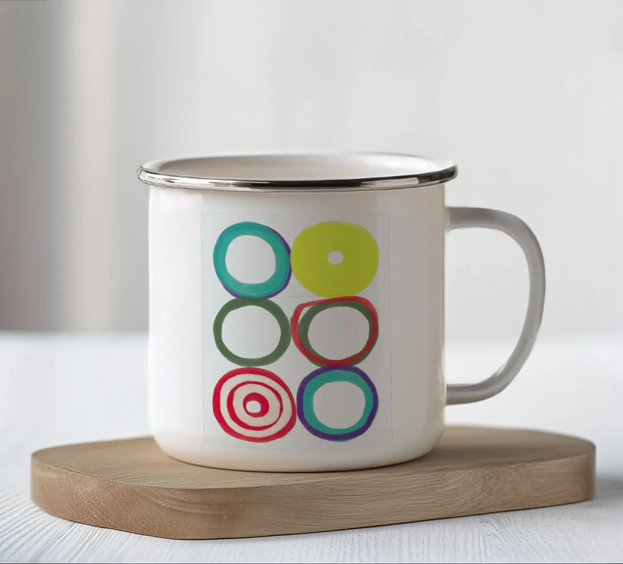 Circles tazza in smalto da Catherine Aguilar