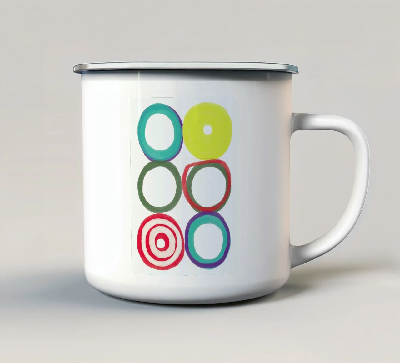 Circles tazza in smalto da Catherine Aguilar