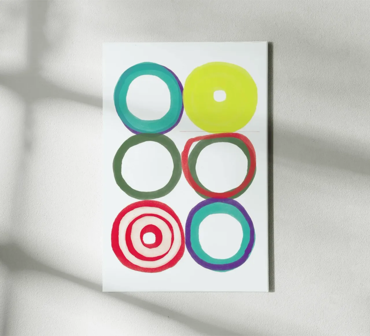Circles tela con Cornice a cassetta da Catherine Aguilar