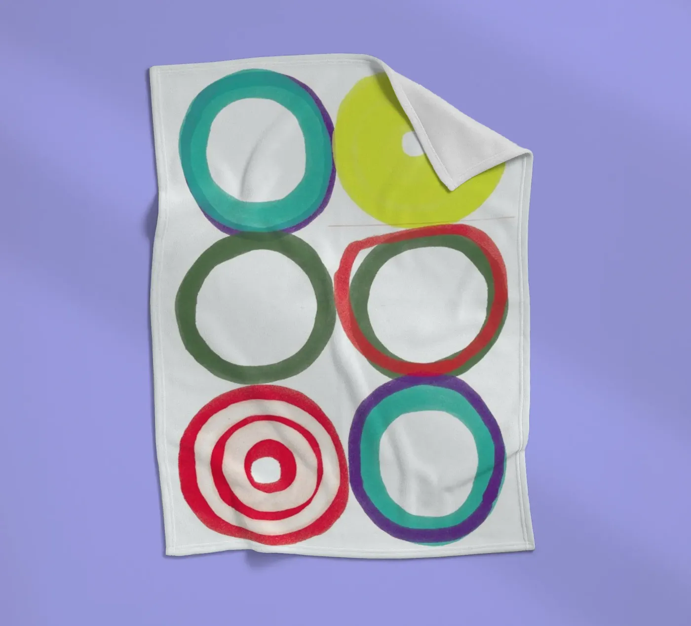 Circles fleece blanket by Catherine Aguilar