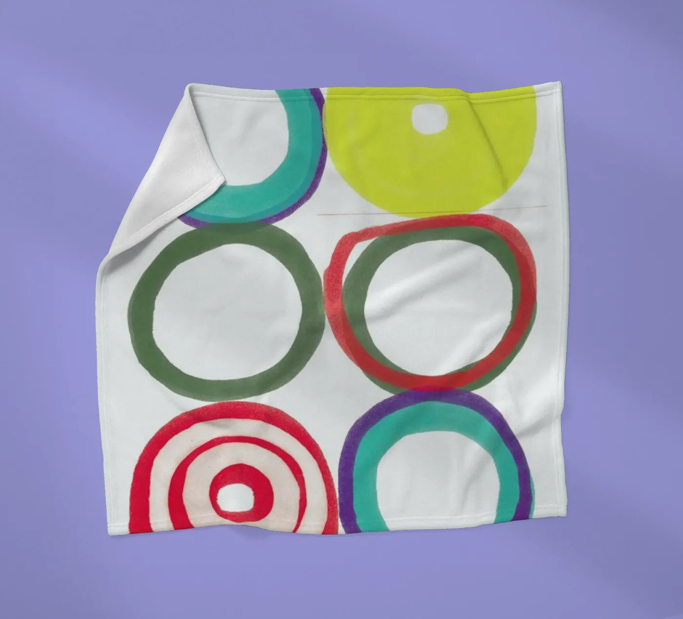 Circles fleece blanket by Catherine Aguilar