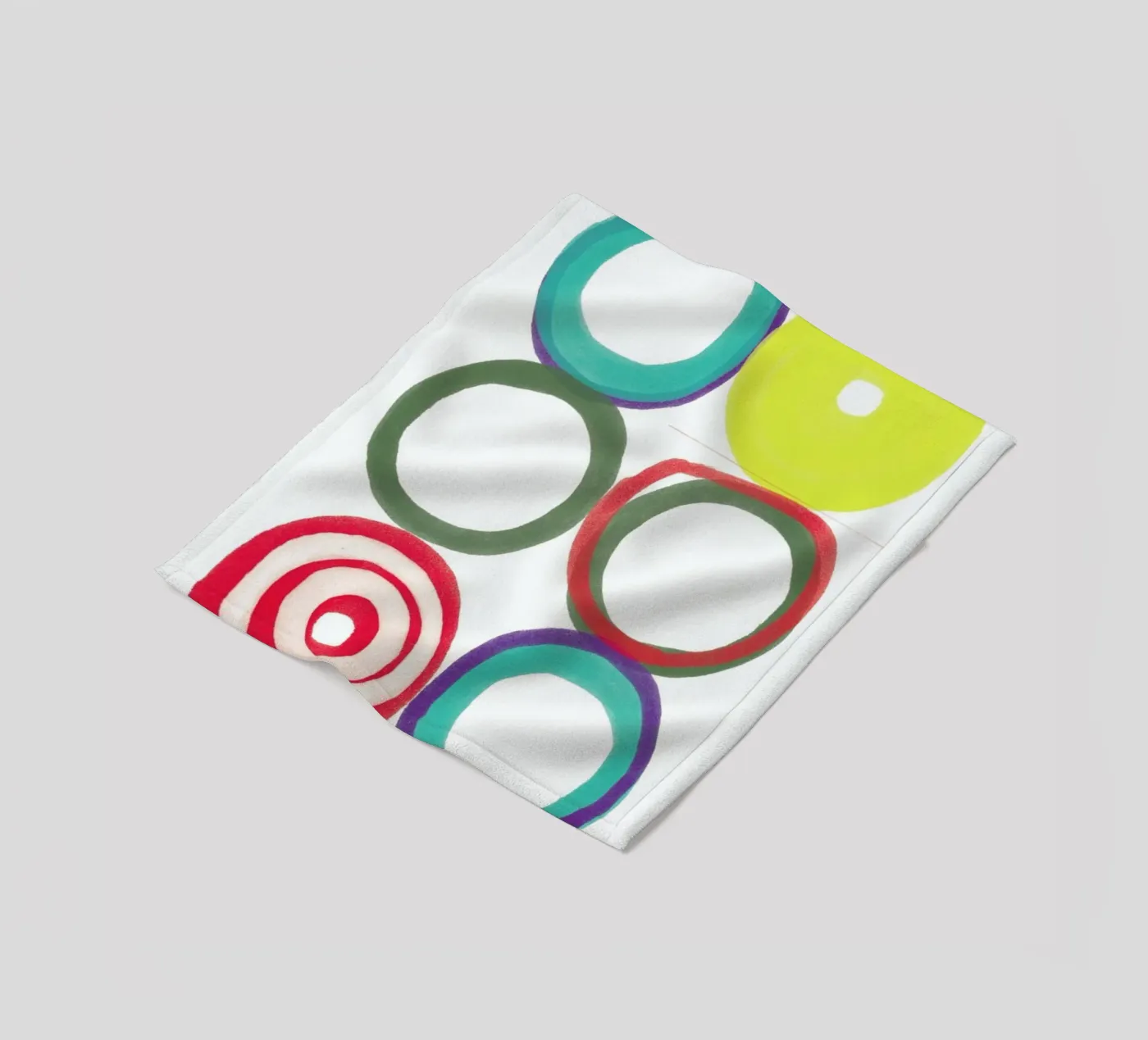 Circles fleece blanket by Catherine Aguilar