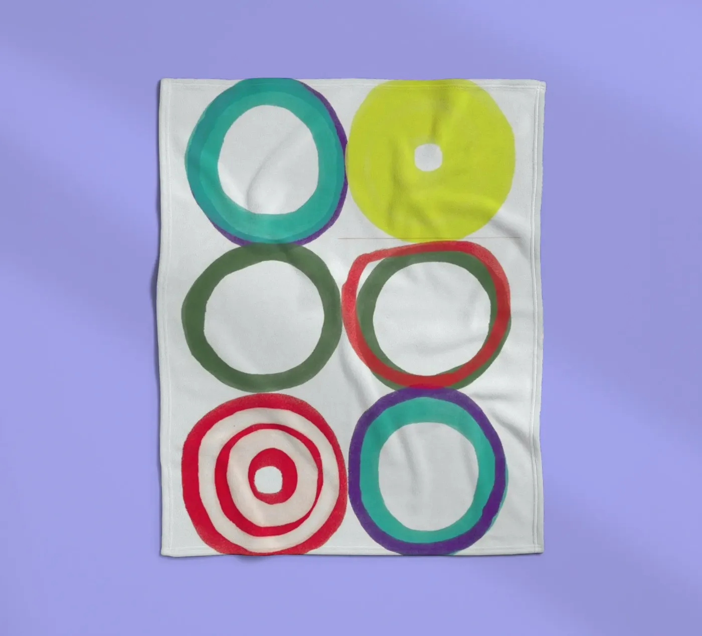 Circles fleece blanket by Catherine Aguilar