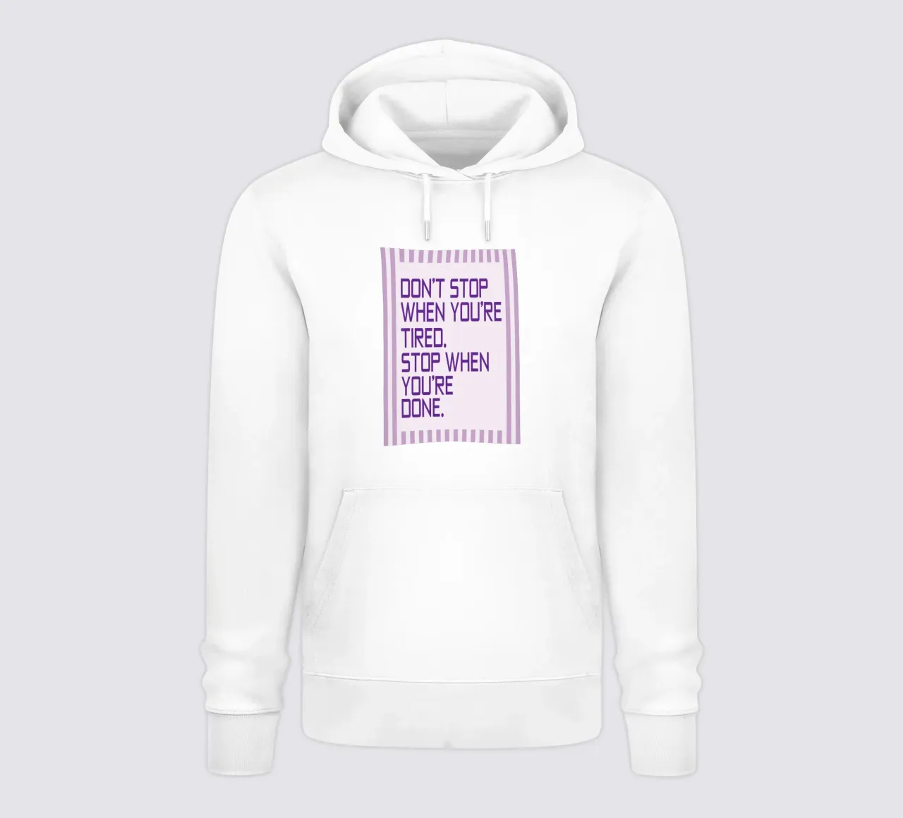 Non fermarsi quando si è stanchi felpa con cappuccio da Mutiaram